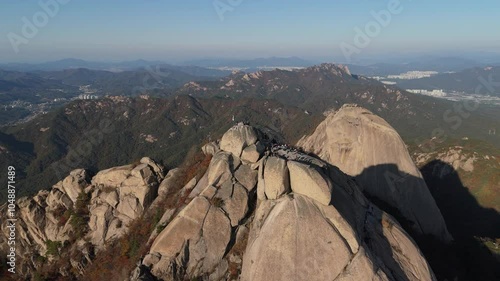 panorama of the mountains in autumn