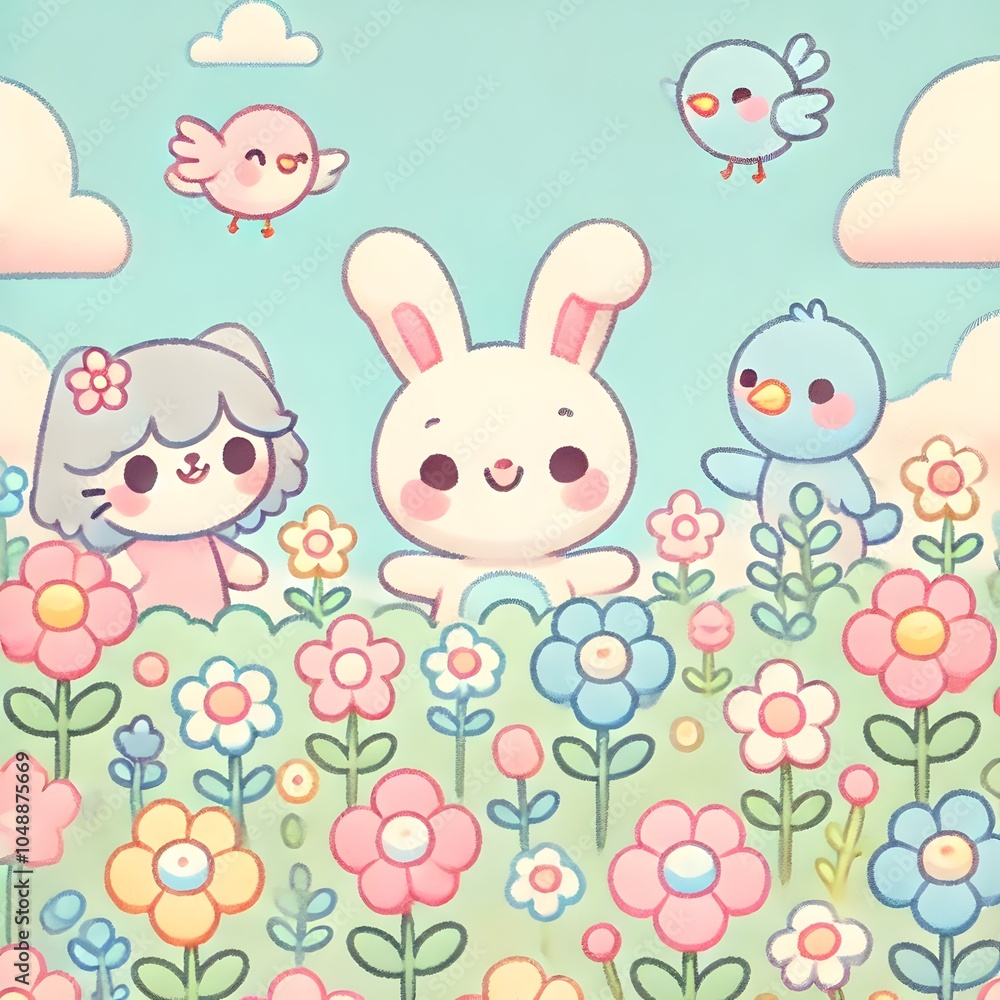 Obraz premium easter seamless pattern