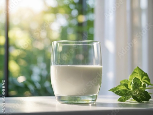 Glass of Milk with Morning Light