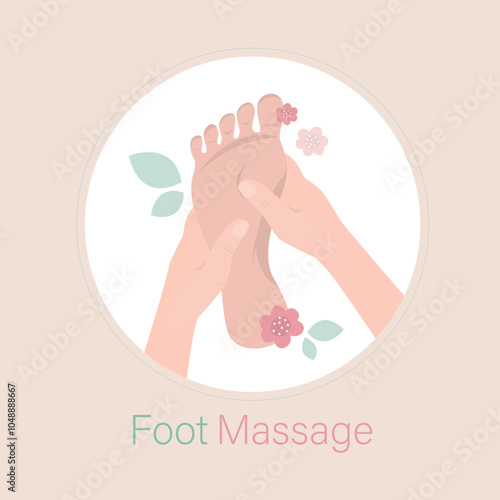 Spa salon procedures, beauty and rest. Feet massage done by professional masseuse. Care and treatment, relief of pain and pampering with lotion. Moisturizing effect.