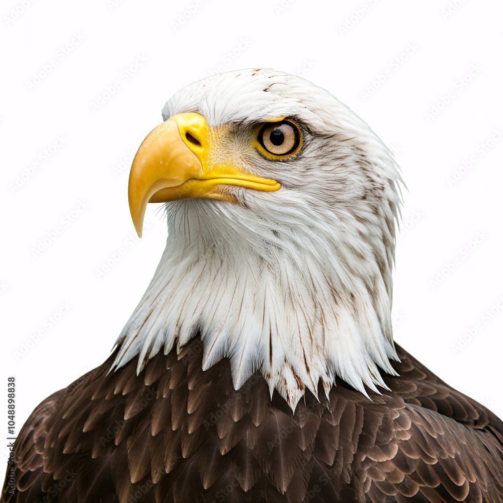Obraz premium majestic bald eagle portrait with sharp focus on feathers and eyes