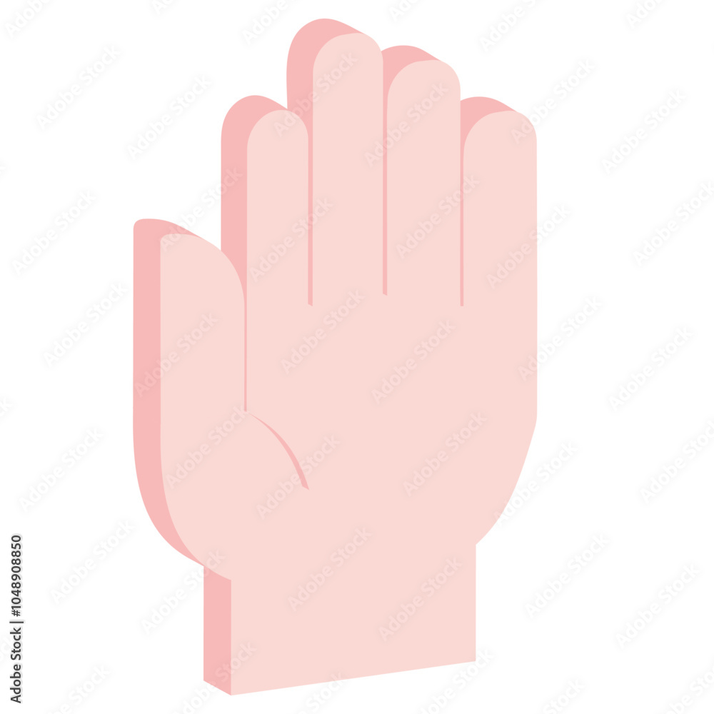Obraz premium Hand palm vector isometric icon