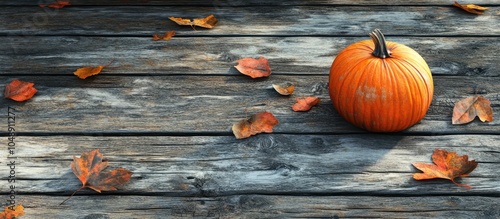 Autumn leaves and a pumpkin...