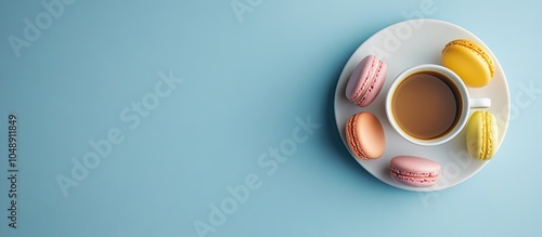 Multicolored macaroons alon...