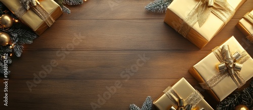 Christmas backdrop Gold box...