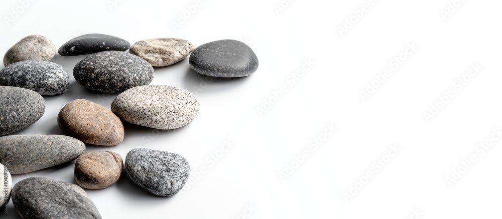 stones set apart on a white background. with copy space image. Place for adding text or design stones set apart on a white background. with copy space image. Place for adding text or design