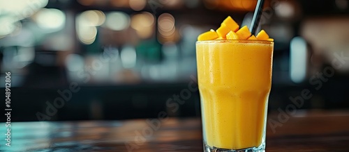 Closeup macro of a mango sm...