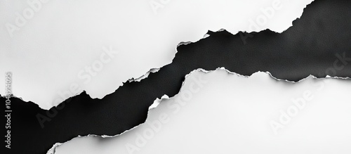 Torn black and white paper ...