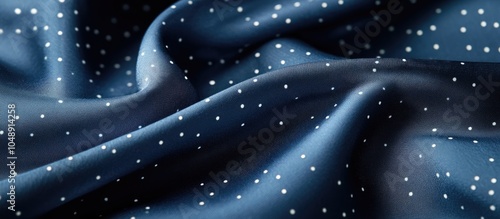 Dark blue cotton fabric fea...