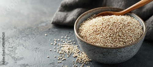 A bowl of uncooked dry whit...