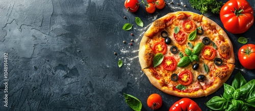 Homemade pizza is on a Prov...