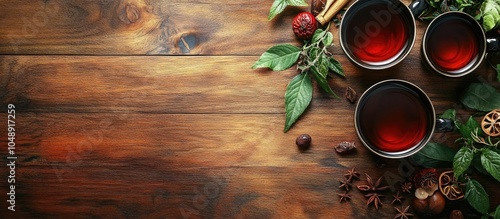 Top view of Red Tea and its...