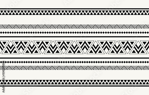 Ethnic tribal African black and white stripe  background. Seamless tribal pattern, folk embroidery, tradition geometric Aztec ornament. Traditional design for fabric, textile, print, rug, paper