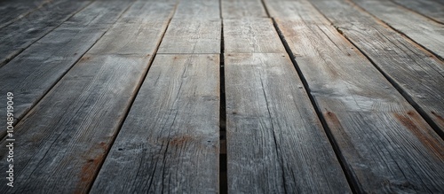 Gray wooden boardwalk with ...