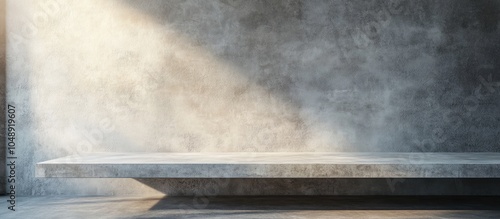 An empty exposed concrete t...