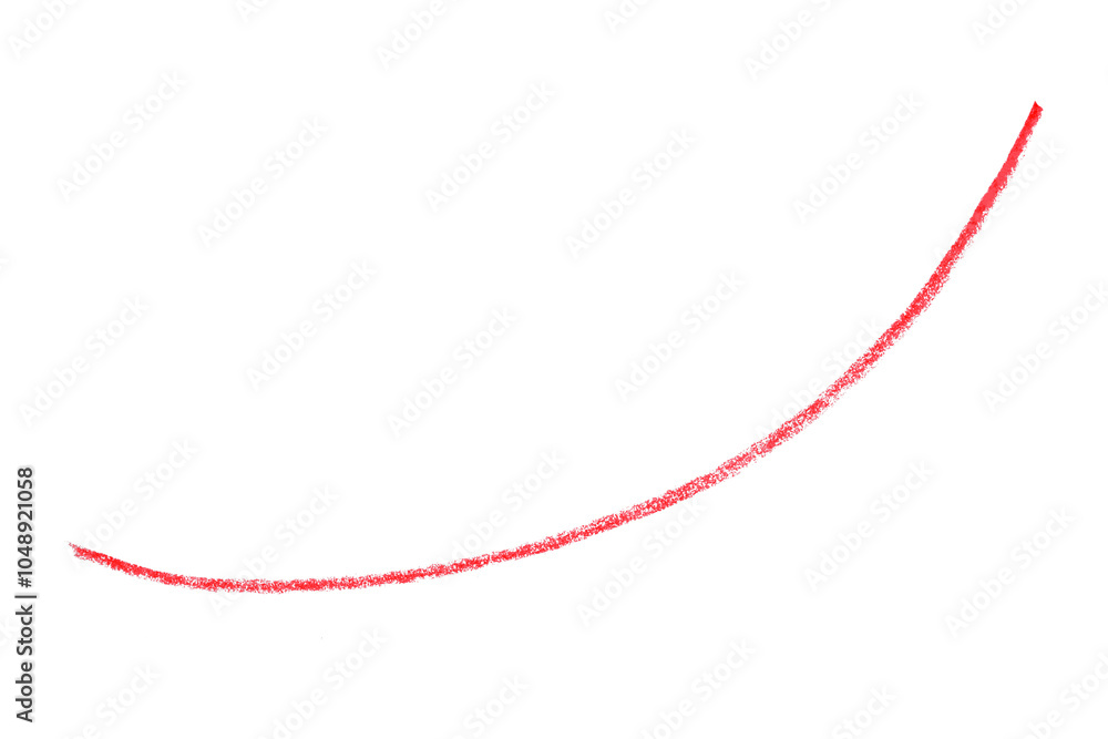 Isolated red pencil line on transparent background. Isolated red pencil line on transparent background.