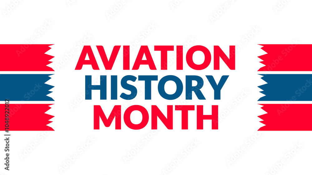 Aviation History Month text on White background. Which is observed every year in November to celebrate and wish Aviation History Month. Aviation History Month text on White background. Which is observed every year in November to celebrate and wish Aviation History Month.