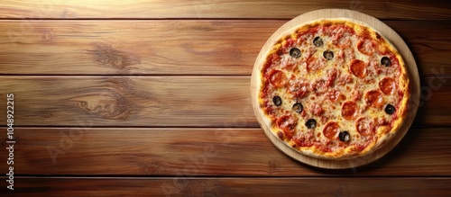 Tasty Italian pizza present...