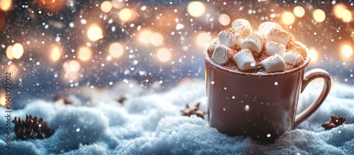 Hot chocolate in a vintage ...