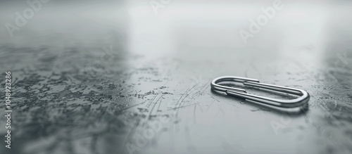 Close up of a grey papercli...