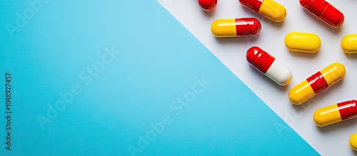 Medicine in red and yellow ...