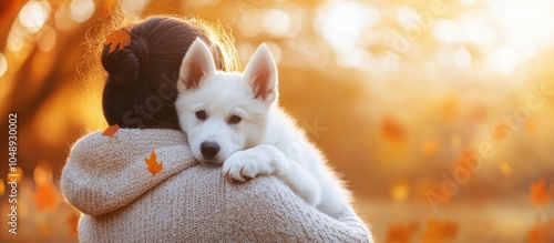 Owner embraces her White Sw...