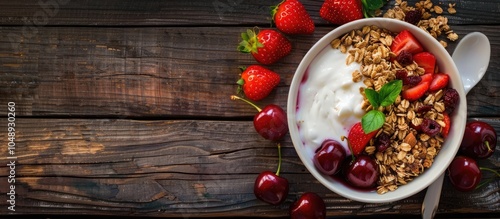 Healthy breakfast granola s...