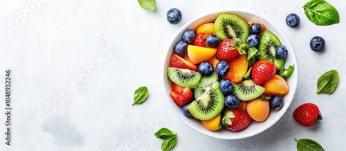 Healthy fruit salad kiwi st...