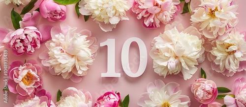 Peony flowers number ten Bi...