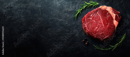 Freshly sliced beef steak b...