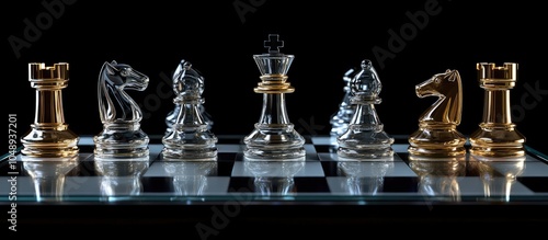 chess knight confronting ri...