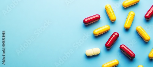 Red and yellow pills or cap...