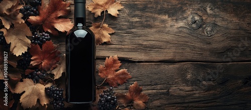 Bottle of red wine alongsid...