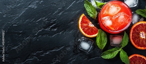 Blood orange juice with fre...