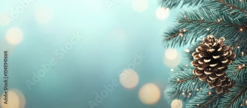 Christmas with a pine branc...