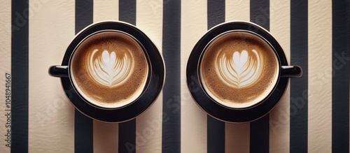 Coffee with a pattern on th...