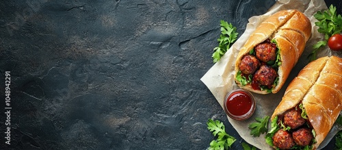 meatballs sandwich snack co...