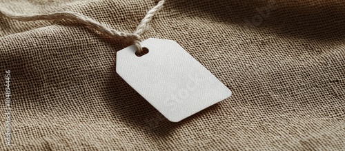White blank clothing tag la...