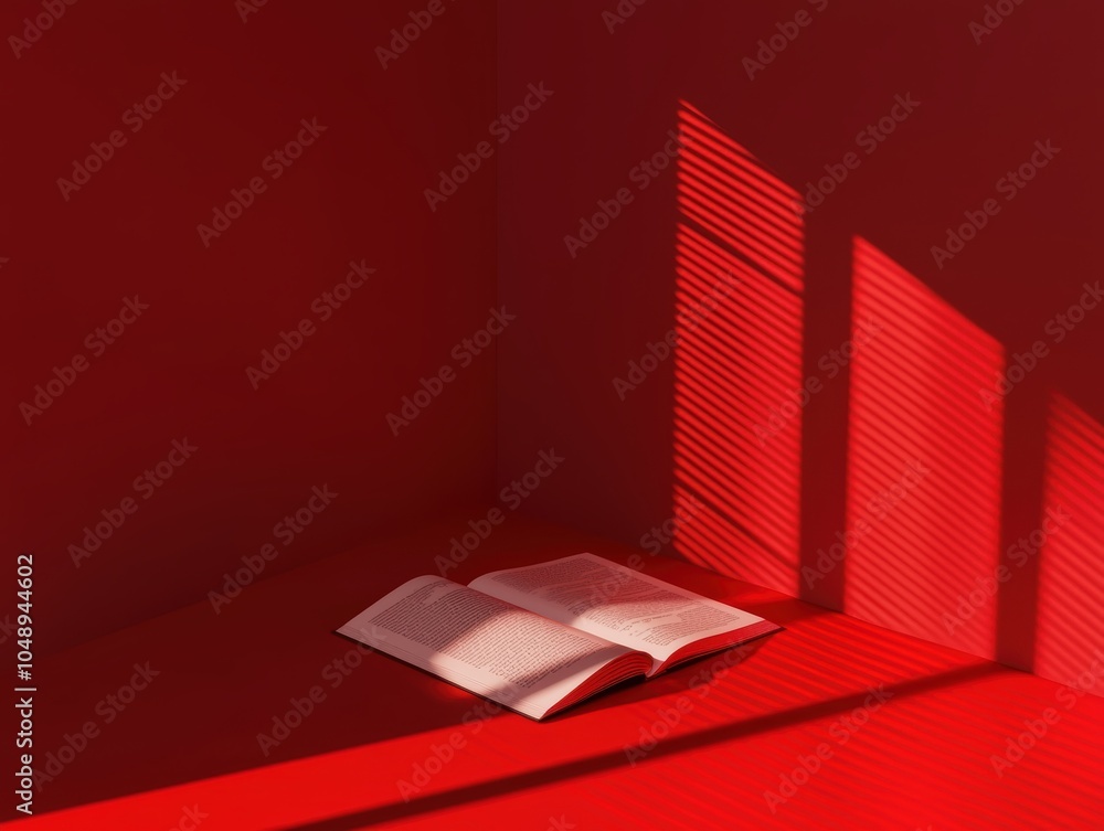 Obraz premium A 3D visualization of a classic book with an embossed cover, pages slightly open, isolated to emphasize its tactile quality