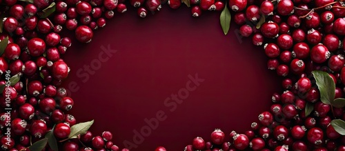 Ripe forest lingonberries a...