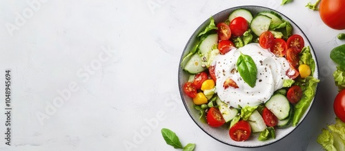 vegetable salad with thick ...