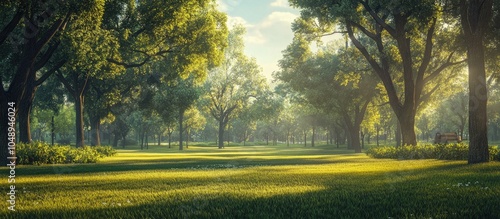 park scenery. with copy spa...
