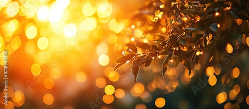 Orange bokeh background fro...