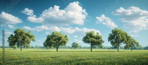 Trees the sky and an area f...