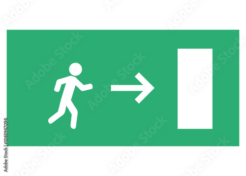 Emergency exit public icon stock illustration