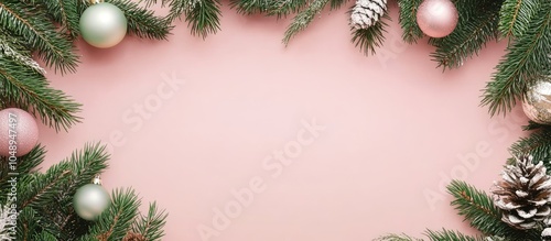 Green Christmas tree branch...