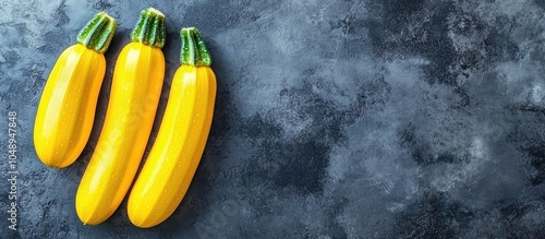 Bright yellow zucchini Fres...