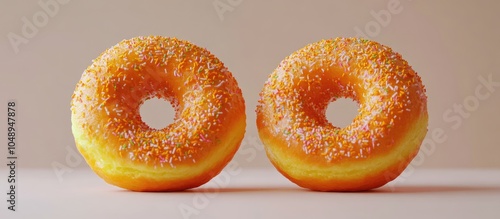 Halved carrot doughnut. wit...