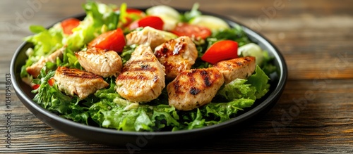 Chicken salad presented on ...