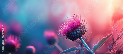 Milk thistle bloom. with co...